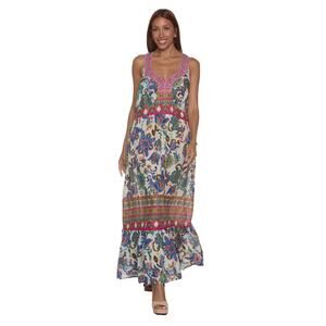 NEW RANEES Tiered Maxi Halter Dress Size S/M